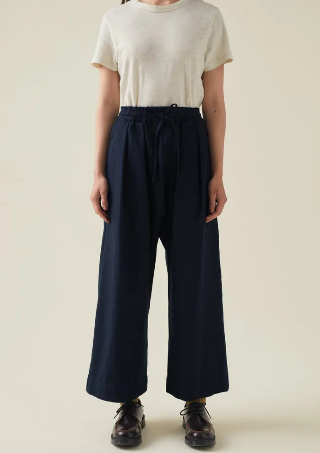 cotton_wool_herringbone_pull_on_trousers_3.webp Trousers-TOAST Cotton Wool Herringbone Pull On Trousers DarkNavy