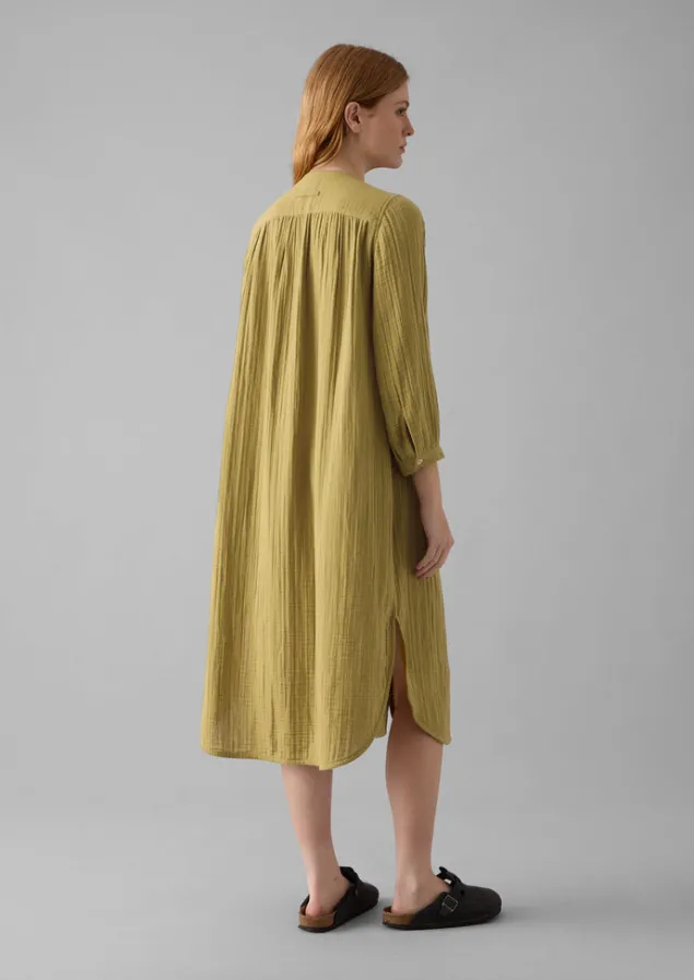 Nightwear | Loungewear-TOAST Crinkle Cotton Kaftan Nightdress SoftOlive