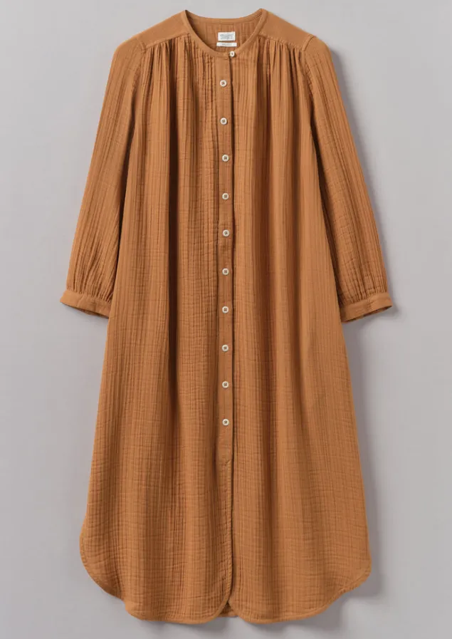 crinkle_cotton_kaftan_nightdress_5.webp Nightwear | Loungewear-TOAST Crinkle Cotton Kaftan Nightdress SoftCaramel