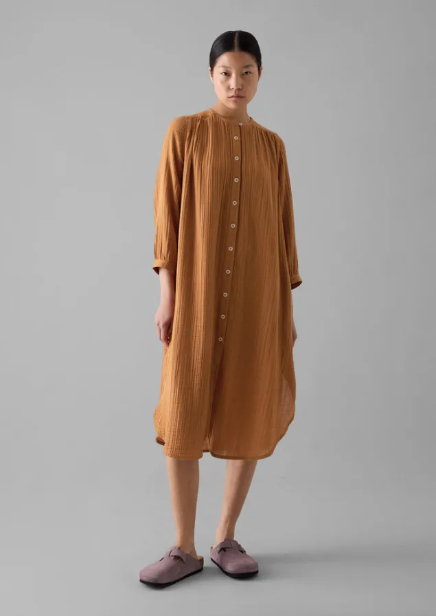 crinkle_cotton_kaftan_nightdress_6.webp Nightwear | Loungewear-TOAST Crinkle Cotton Kaftan Nightdress SoftCaramel