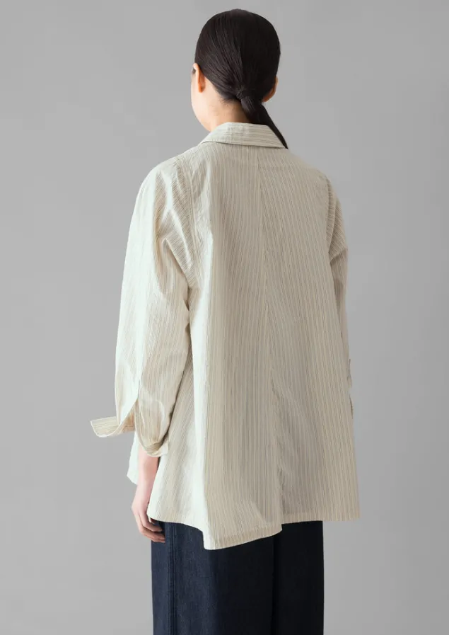 dash_stripe_cotton_shirt_9.webp Shirts | Tops & Tees-TOAST Dash Stripe Cotton Shirt Ivory/GoldenOlive