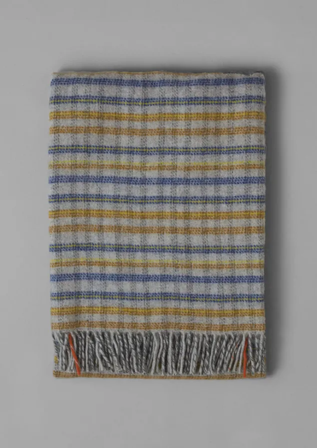 dashed_check_wool_blanket_5-1.webp Textiles | Blankets & Throws-TOAST Dashed Check Wool Blanket Multi
