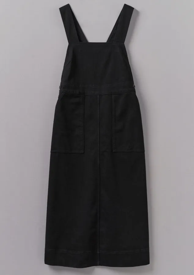 Denim | Dresses-TOAST Denim Pinafore Dress Black