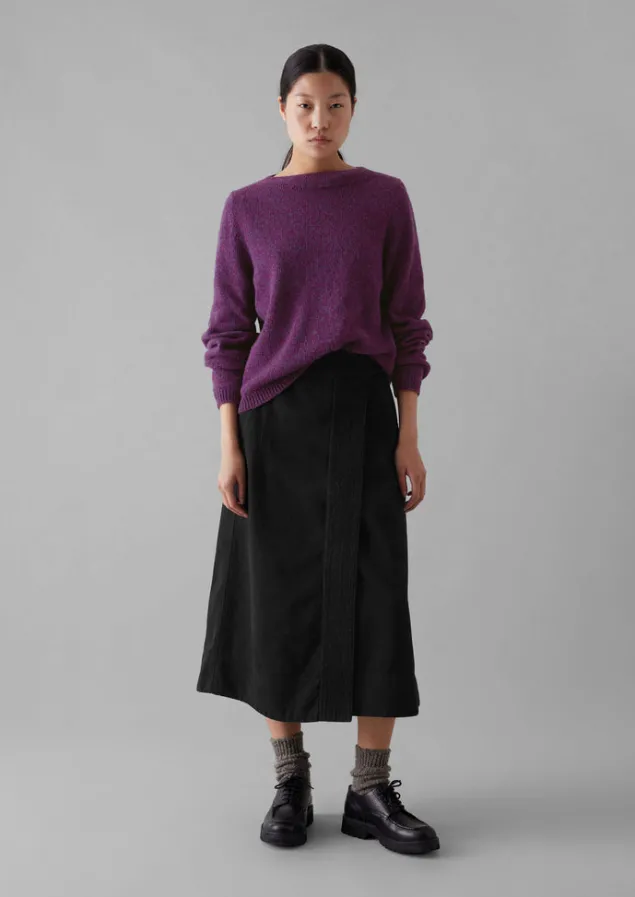 Denim | Workwear-TOAST Denim Wrap Skirt Black