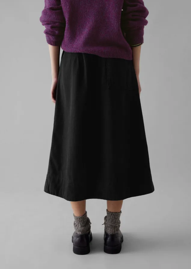 denim_wrap_skirt_3.webp Denim | Workwear-TOAST Denim Wrap Skirt Black