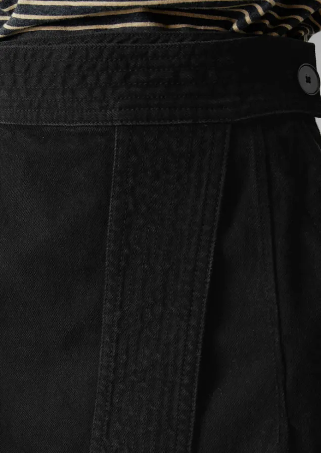 denim_wrap_skirt_4.webp Denim | Workwear-TOAST Denim Wrap Skirt Black