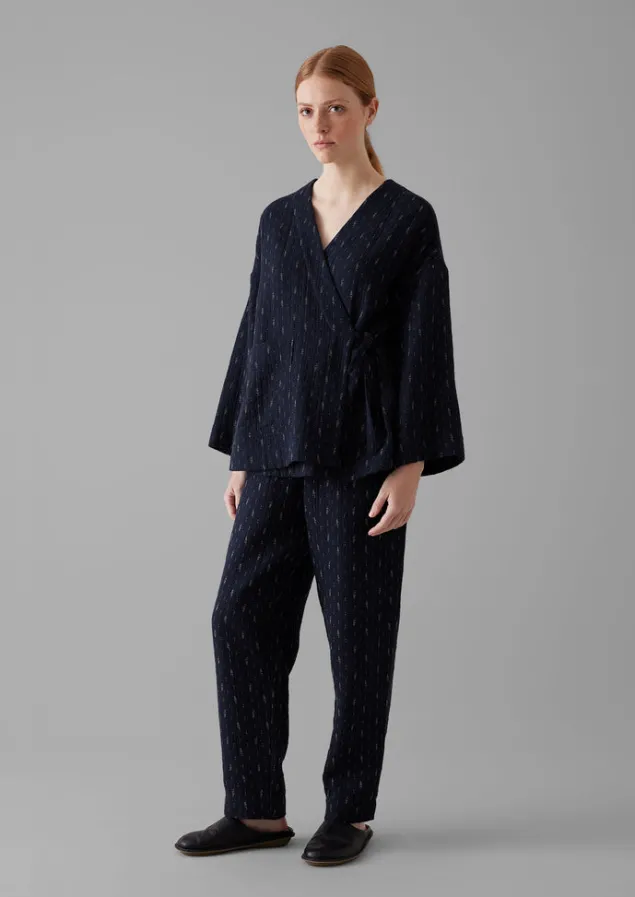 dobby_stitch_cotton_lounge_trousers_1.webp Loungewear | Trousers-TOAST Dobby Stitch Cotton Lounge Trousers IndigoBlue