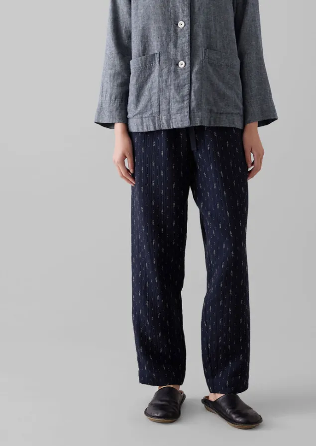 dobby_stitch_cotton_lounge_trousers_2.webp Loungewear | Trousers-TOAST Dobby Stitch Cotton Lounge Trousers IndigoBlue