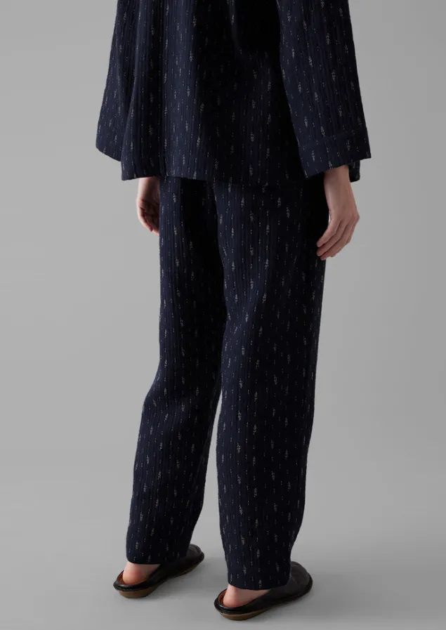 dobby_stitch_cotton_lounge_trousers_3.webp Loungewear | Trousers-TOAST Dobby Stitch Cotton Lounge Trousers IndigoBlue