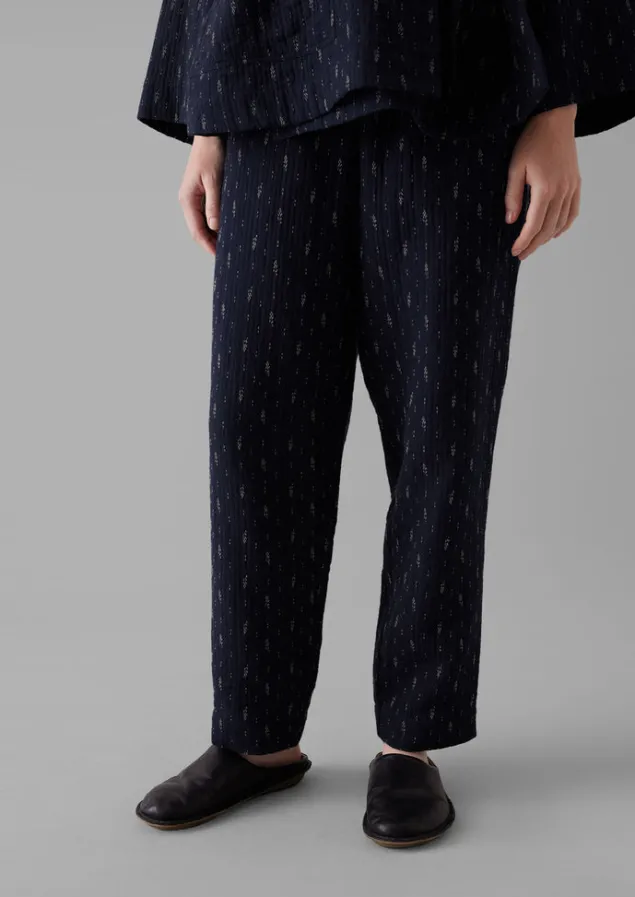 dobby_stitch_cotton_lounge_trousers_5.webp Loungewear | Trousers-TOAST Dobby Stitch Cotton Lounge Trousers IndigoBlue