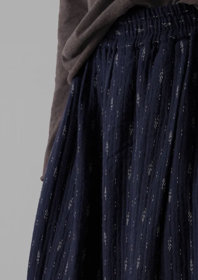 dobby_stitch_cotton_skirt_5.webp Loungewear | Skirts-TOAST Dobby Stitch Cotton Skirt Indigo/Blue
