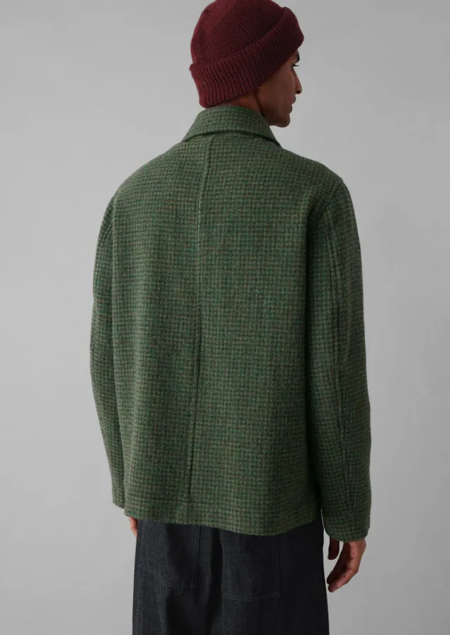 dogtooth_wool_chore_jacket_4.webp Coats & Jackets-TOAST Dogtooth Wool Chore Jacket ForestGreen