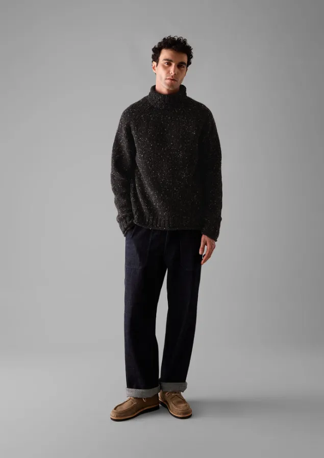 donegal_roll_neck_sweater_2.webp Knitwear-TOAST Donegal Roll Neck Sweater BlackMarl