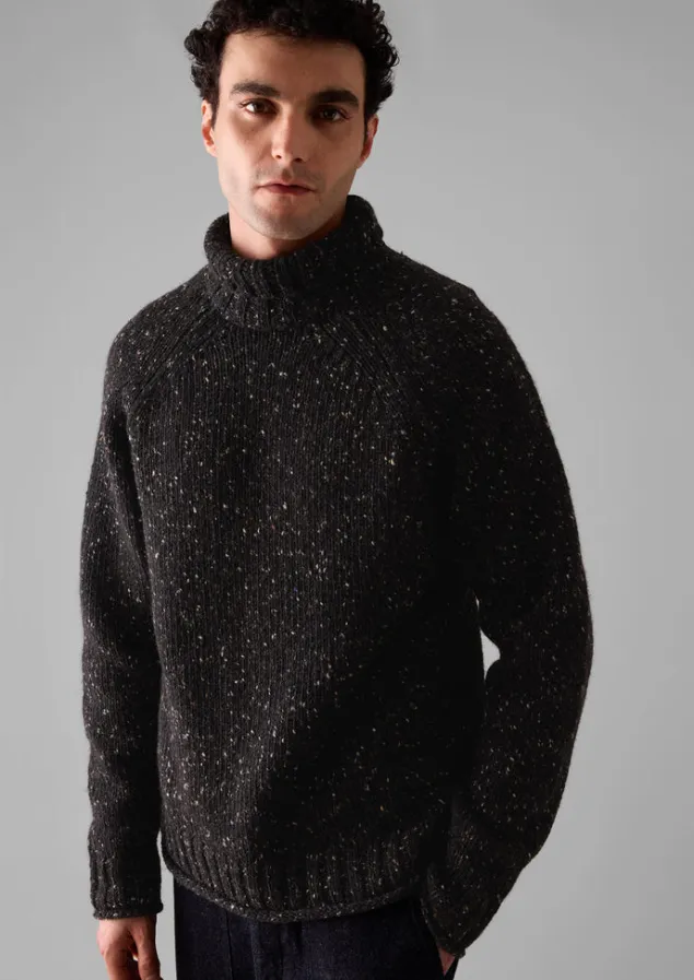 donegal_roll_neck_sweater_3.webp Knitwear-TOAST Donegal Roll Neck Sweater BlackMarl