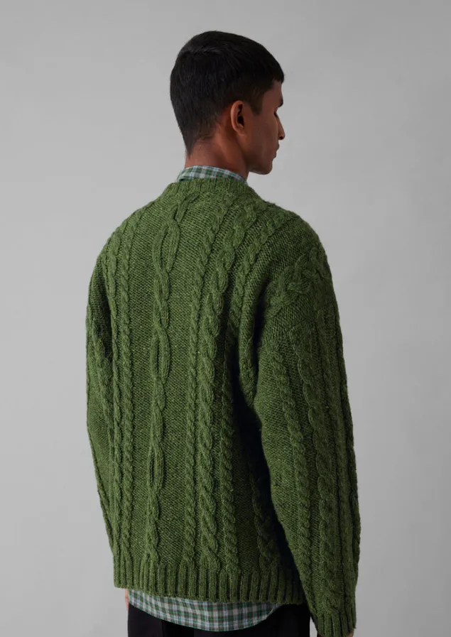 donegal_wool_cable_sweater_5.webp Knitwear-TOAST Donegal Wool Cable Sweater GreenJasper