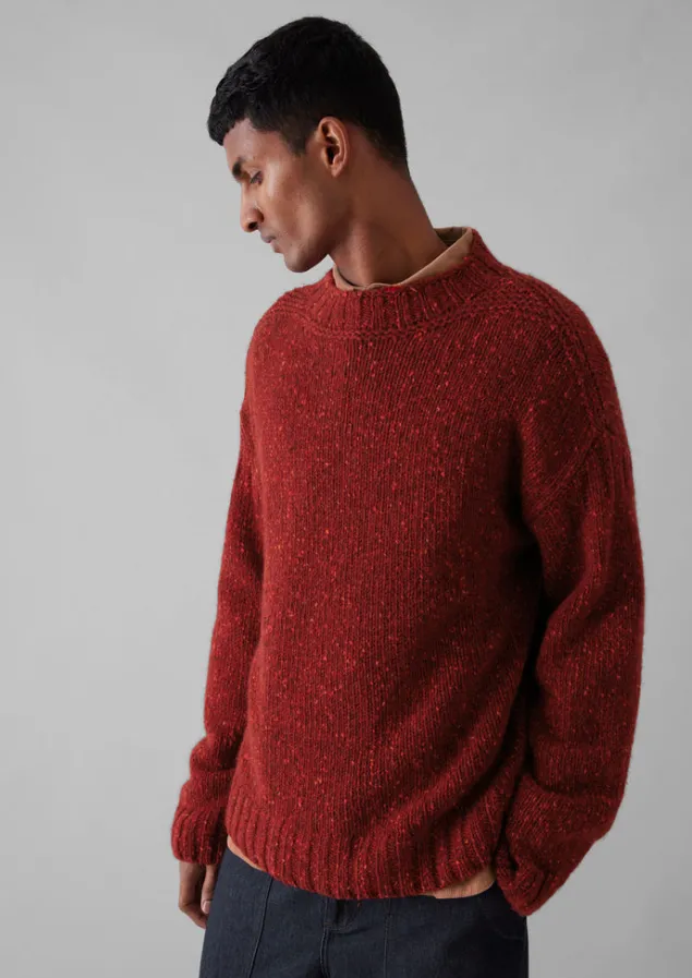 donegal_wool_high_neck_easy_sweater_10.webp Knitwear-TOAST Donegal Wool High Neck Easy Sweater RedGranite