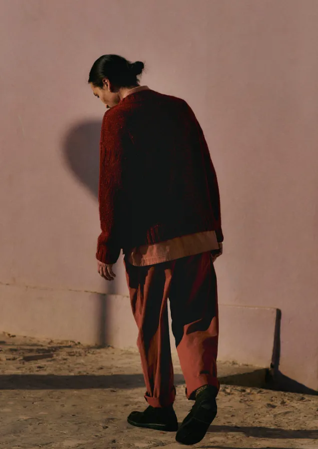 donegal_wool_high_neck_easy_sweater_12.webp Knitwear-TOAST Donegal Wool High Neck Easy Sweater RedGranite