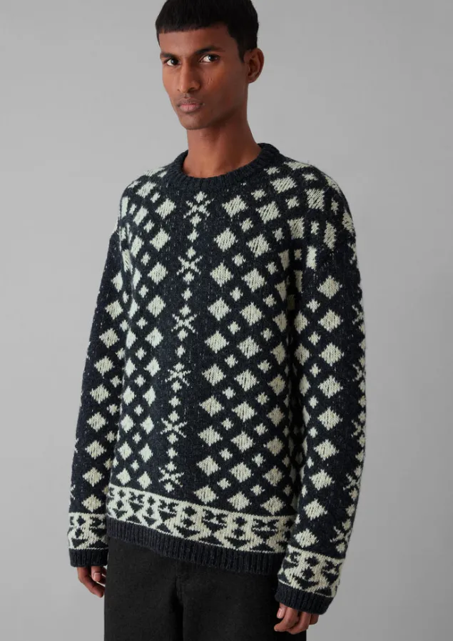 donegal_wool_jacquard_sweater_3.webp Knitwear-TOAST Donegal Wool Jacquard Sweater CharcoalMelange