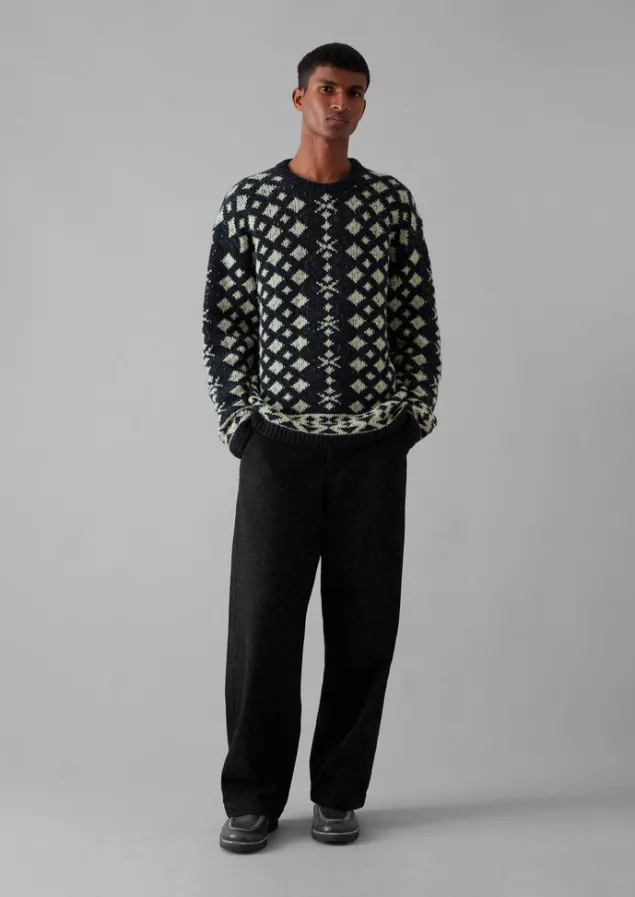 donegal_wool_jacquard_sweater_5.webp Knitwear-TOAST Donegal Wool Jacquard Sweater CharcoalMelange