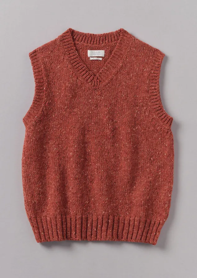 Knitwear-TOAST Donegal Wool Knitted Tank RoseQuartz
