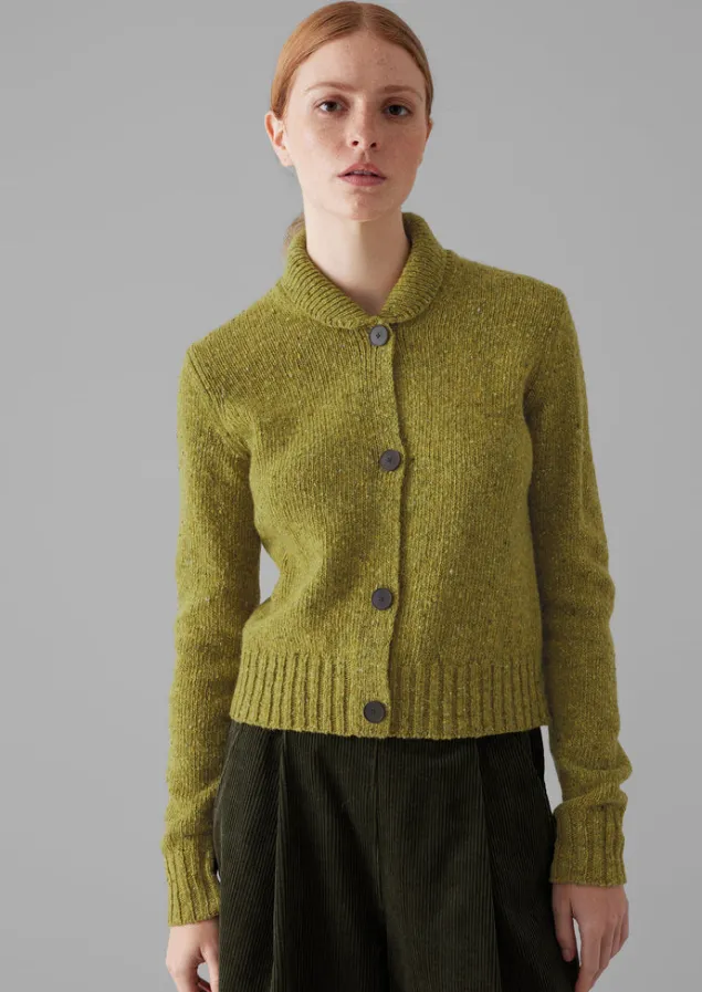 donegal_wool_round_collar_cardigan_2-1.webp Knitwear-TOAST Donegal Wool Round Collar Cardigan Lime