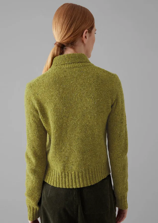 donegal_wool_round_collar_cardigan_3-1.webp Knitwear-TOAST Donegal Wool Round Collar Cardigan Lime