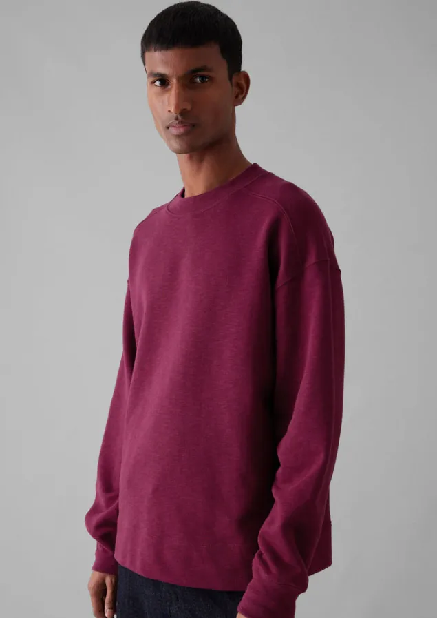 Tops & Tees | Shirts-TOAST Dropped Shoulder Loopback Jersey Sweatshirt Fuchsia