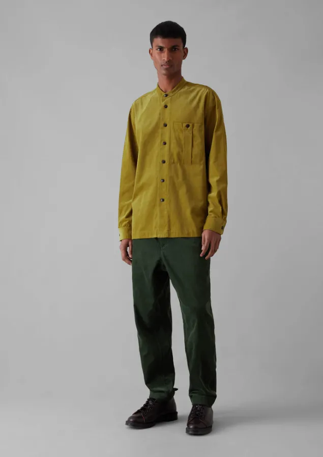 dropped_shoulder_organic_cord_grandad_shirt_7-1.webp Cord | Shirts-TOAST Dropped Shoulder Organic Cord Grandad Shirt GoldenOlive