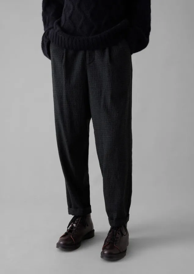 Trousers-TOAST Duncan Wool Cotton Trousers Carbon