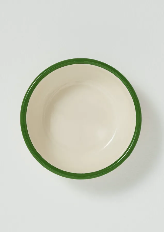 enamel_bowl_4.webp Outdoor | Kitchen-TOAST Enamel Bowl Cream/Leaf