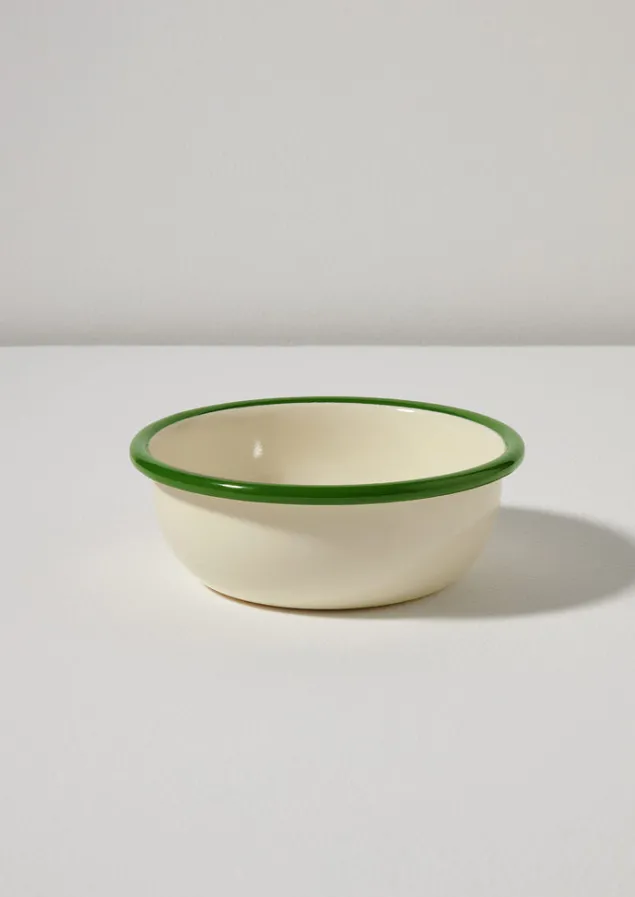 enamel_bowl_6.webp Outdoor | Kitchen-TOAST Enamel Bowl Cream/Leaf