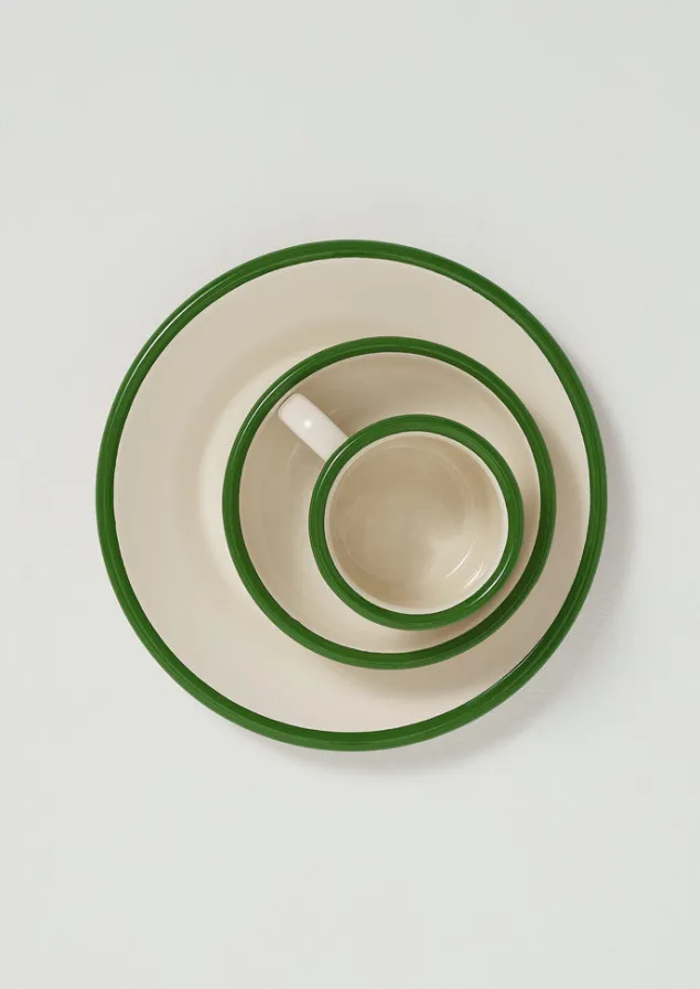 Outdoor | Kitchen-TOAST Enamel Plate Cream/Leaf