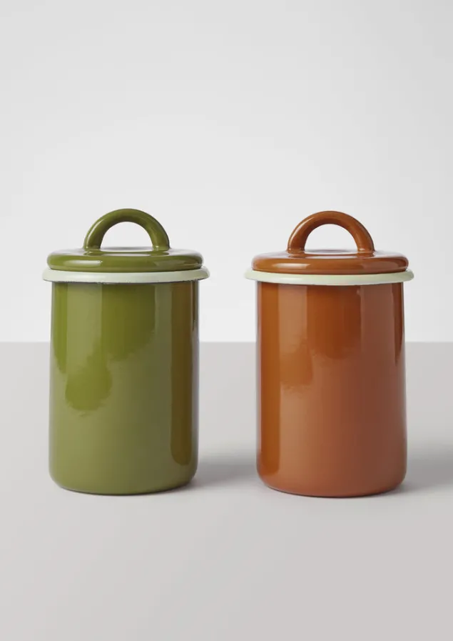 enamel_storage_jar_2-1.webp Kitchen-TOAST Enamel Storage Jar Olive
