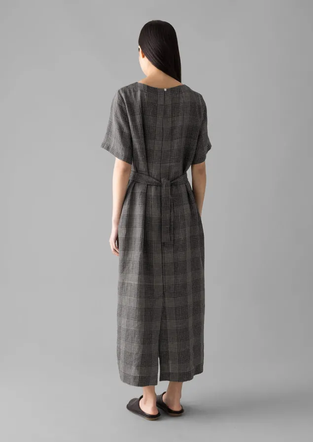 etched_check_linen_dress_15.webp Linen | Loungewear-TOAST Etched Check Linen Dress Slate