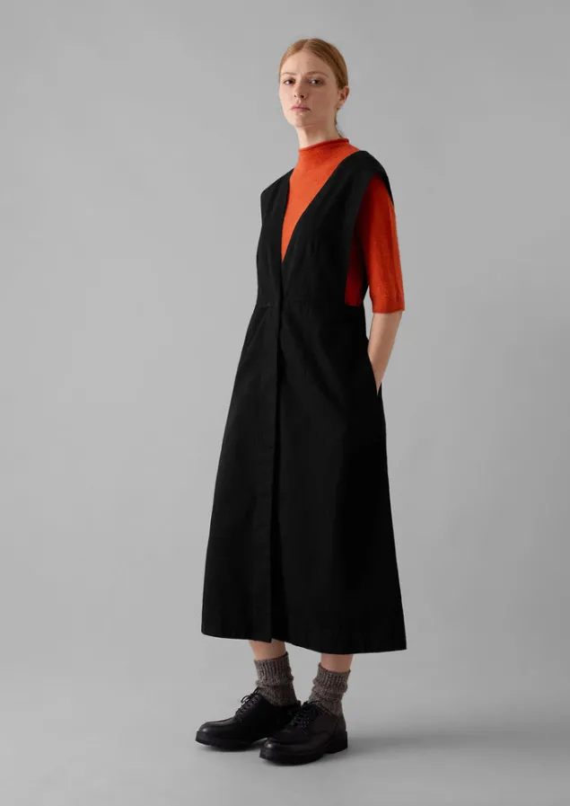 fine_wool_cashmere_half_sleeve_sweater_4.webp Cashmere | Knitwear-TOAST Fine Wool Cashmere Half Sleeve Sweater BurntEmber