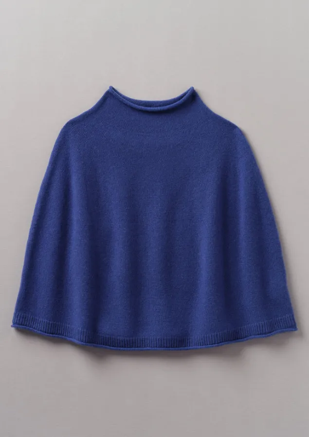 Knitwear-TOAST Fine Wool Cashmere Poncho Bilberry