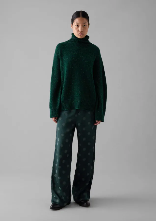 flecky_wool_cashmere_high_neck_sweater_7.webp Cashmere | Knitwear-TOAST Flecky Wool Cashmere High Neck Sweater Emerald
