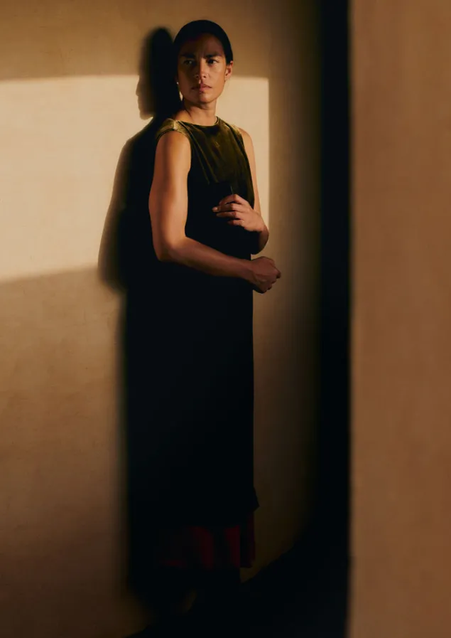 fluid_silk_velvet_dress_16.webp Velvet | Dresses-TOAST Fluid Silk Velvet Dress RichOlive