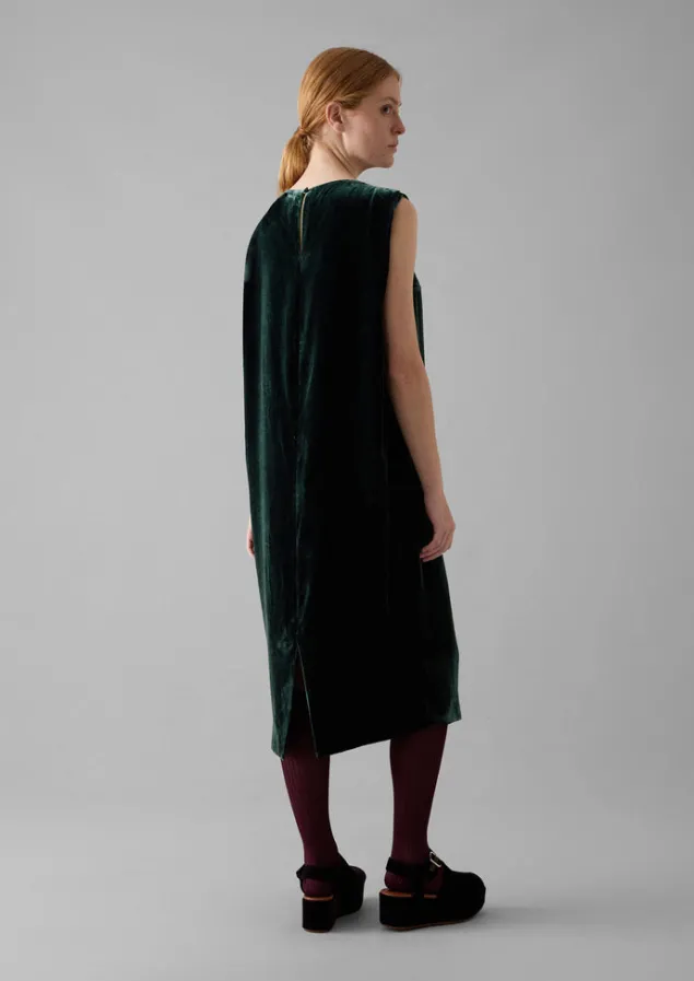fluid_silk_velvet_dress_3.webp Velvet | Dresses-TOAST Fluid Silk Velvet Dress Onyx