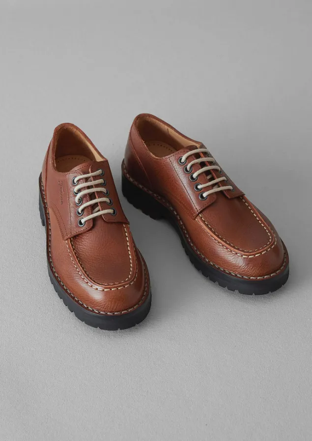 Shoes-TOAST Fracap Leather Postman Shoes Brown