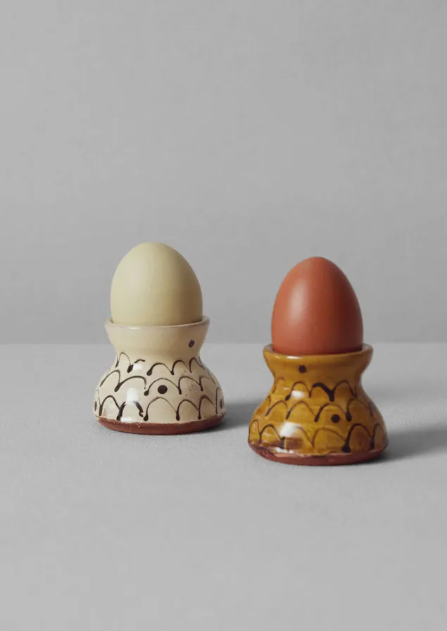 frances_savage_egg_cup_set_10.webp Ceramics | Kitchen-TOAST Frances Savage Egg Cup Set Honey/Terracotta
