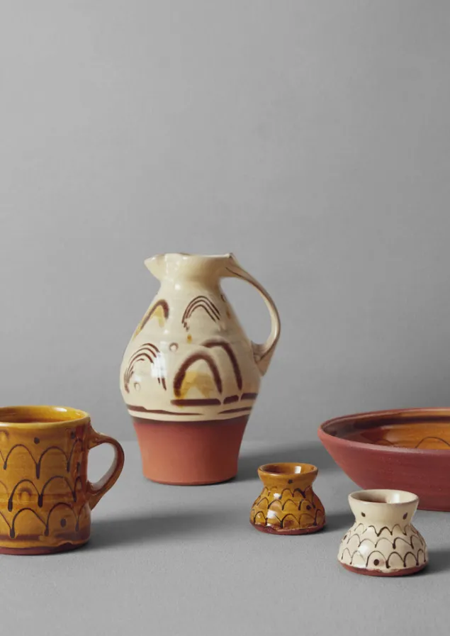 frances_savage_egg_cup_set_11.webp Ceramics | Kitchen-TOAST Frances Savage Egg Cup Set Honey/Terracotta