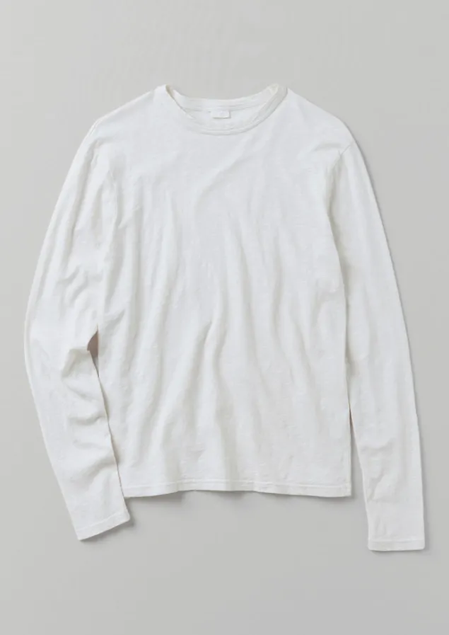 Loungewear | Tops & Tees-TOAST Frank Cotton Long Sleeve Tee Chalk