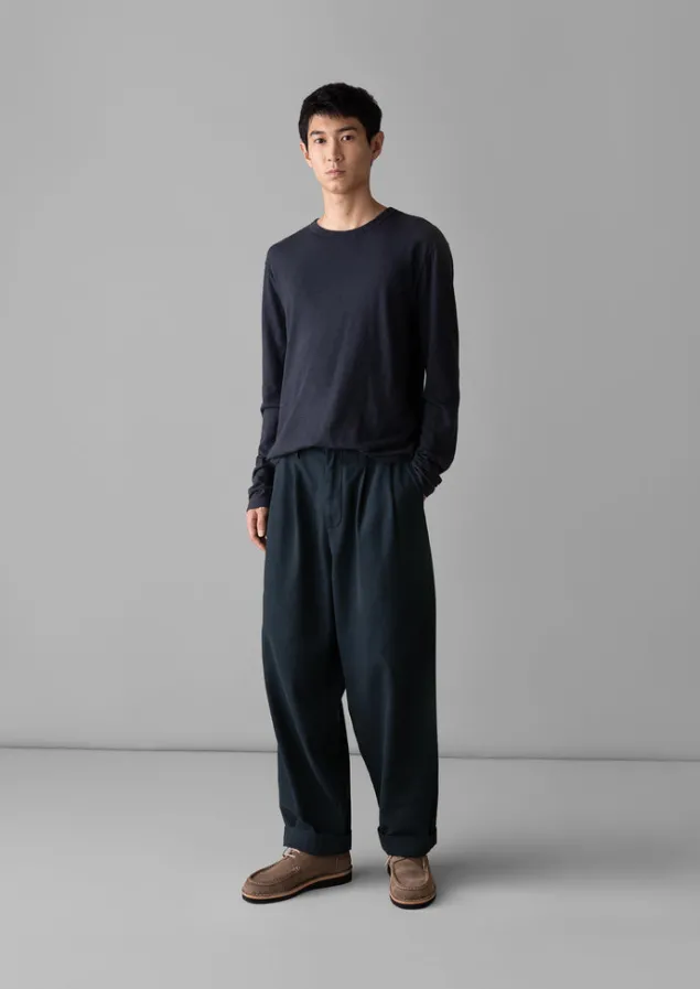 Loungewear | Tops & Tees-TOAST Frank Cotton Long Sleeve Tee PrussianBlue