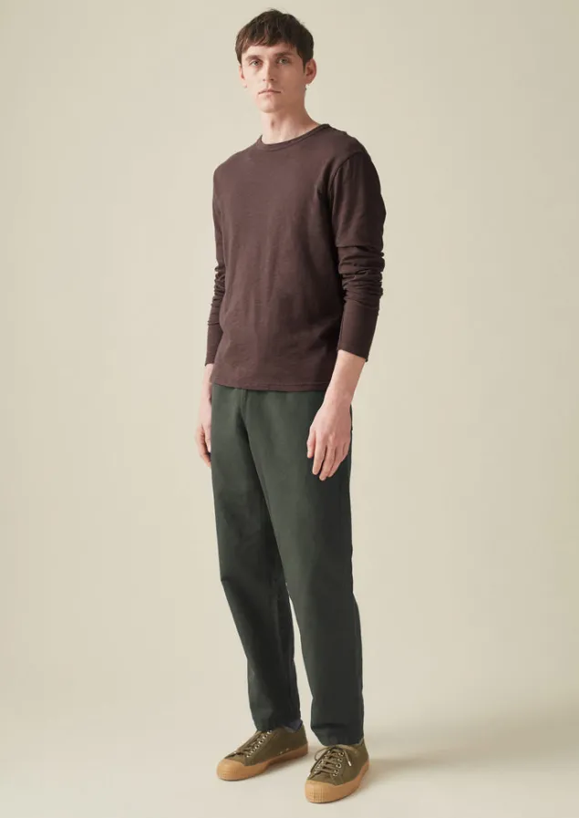 Loungewear | Tops & Tees-TOAST Frank Cotton Long Sleeve Tee Hickory