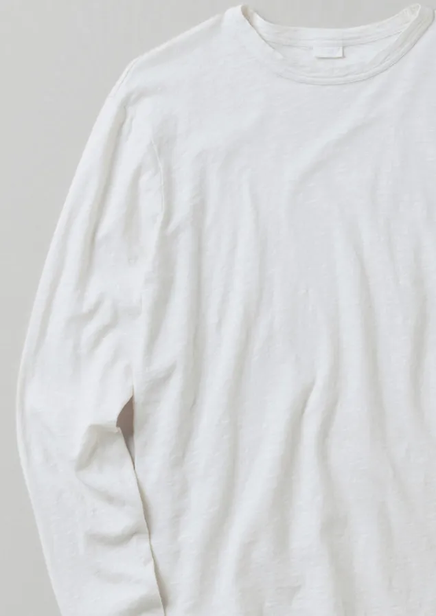 frank_cotton_long_sleeve_tee_12.webp Loungewear | Tops & Tees-TOAST Frank Cotton Long Sleeve Tee Chalk