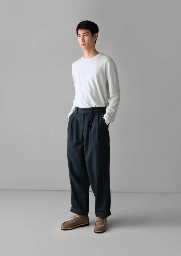 frank_cotton_long_sleeve_tee_9.webp Loungewear | Tops & Tees-TOAST Frank Cotton Long Sleeve Tee Chalk