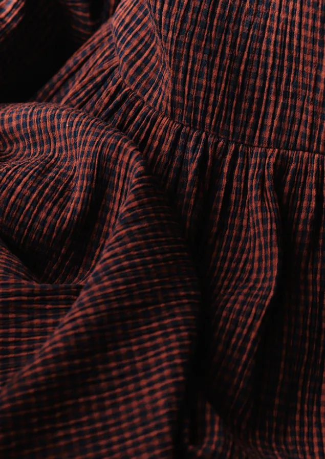 freya_gingham_crinkle_cotton_dress_3-1.webp Loungewear | Dresses-TOAST Freya Gingham Crinkle Cotton Dress Brick/Black