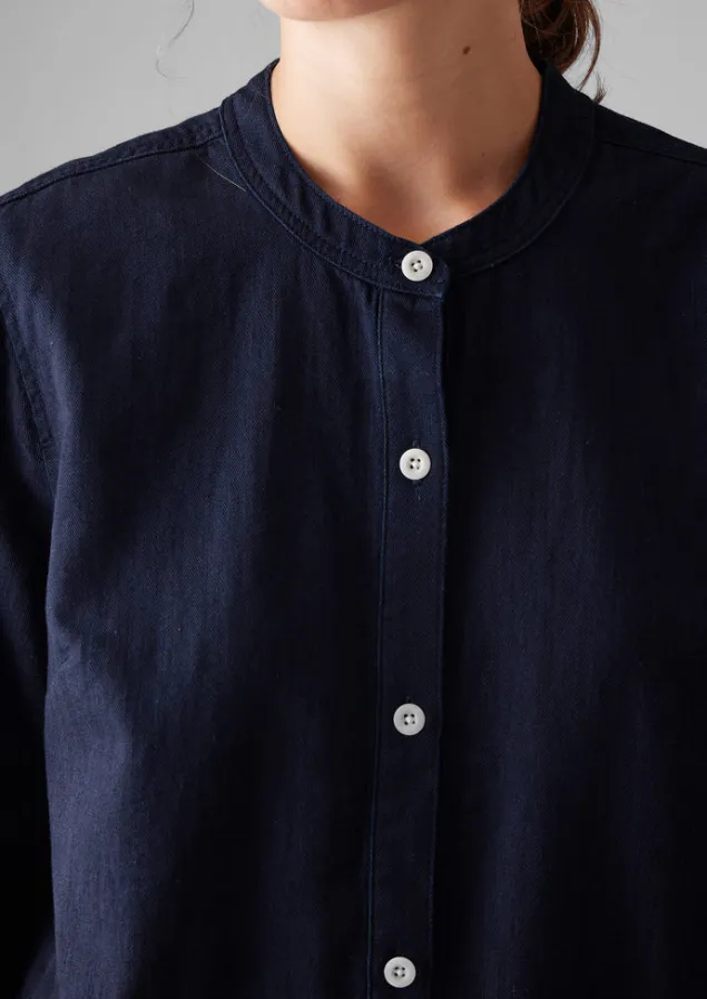 front_pocket_soft_indigo_twill_shirt_2.webp Workwear | Shirts-TOAST Front Pocket Soft Twill Shirt Indigo