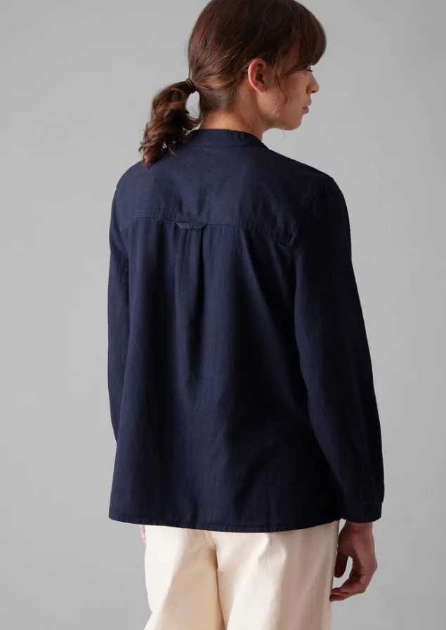 front_pocket_soft_indigo_twill_shirt_3.webp Workwear | Shirts-TOAST Front Pocket Soft Twill Shirt Indigo